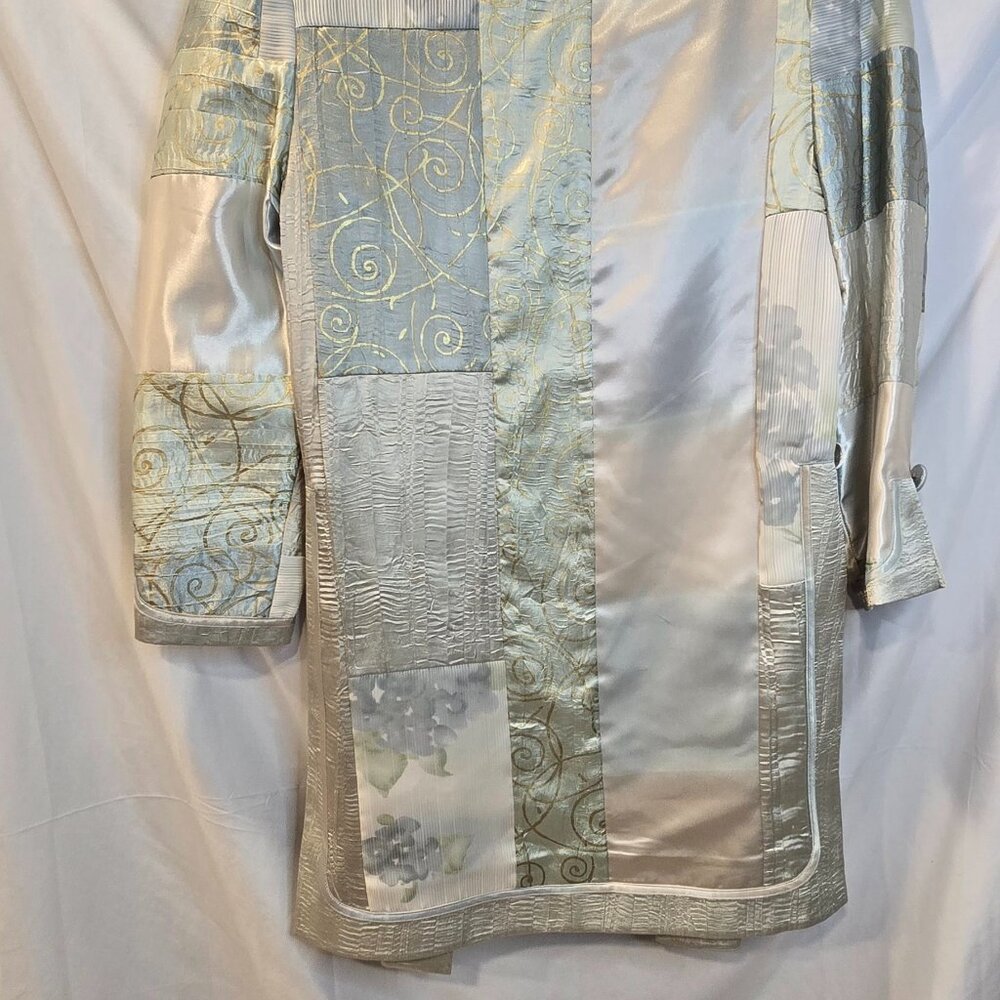 80's Jeanne Marc Collection Kimono Green With Gold Size 2 - Picture 14 of 14